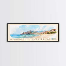 Load image into Gallery viewer, Giardini naxos beach, Italy Watercolor Beach Print, Vacation Gift, Italy Wall Art, Beach Painting, Beach Decor, Beach Painting
