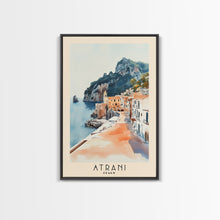 Load image into Gallery viewer, Atrani, Italy Watercolor Beach Print, Vacation Gift, Italy Wall Art, Beach Painting, Beach Decor, Beach Painting
