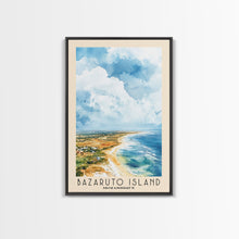 Load image into Gallery viewer, Bazaruto Island, Mozambique Watercolor Beach Print, Vacation Gift, Mozambique Wall Art, Beach Painting, Beach Decor, Beach Painting
