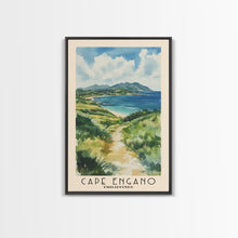 Load image into Gallery viewer, Cape Engano, Philippines Watercolor Beach Print, Vacation Gift, Philippines Wall Art, Beach Painting, Beach Decor, Beach Painting
