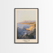 Load image into Gallery viewer, Crete, Greece Watercolor Beach Print, Vacation Gift, Greece Wall Art, Beach Painting, Beach Decor, Beach Painting
