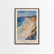 Load image into Gallery viewer, Flaherty Beach, Australia Watercolor Print, Vacation Gift, Australia Wall Art, Beach Painting, Beach Decor, Large Wall Art, Wood Frame Art
