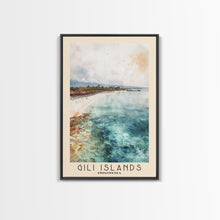 Load image into Gallery viewer, Gili Islands, Indonesia Watercolor Beach Print, Vacation Gift, Indonesia Wall Art, Beach Painting, Beach Decor, Beach Painting
