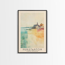 Cargar imagen en el visor de la galería, Hunstanton, United Kingdom Watercolor Print, Vacation Gift, United Kingdom Wall Art, Beach Painting, Beach Decor, Beach Or Lakehouse Art
