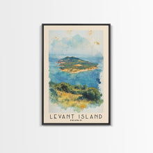 Load image into Gallery viewer, Levant Island, France Watercolor Beach Print, Vacation Gift, France Wall Art, Beach Painting, Beach Decor, Beach Painting
