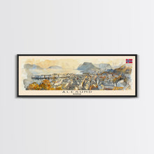 Carregar imagem no visualizador da galeria, Ålesund Norway Wall Art, Panoramic Travel Poster, Panoramic Framed Canvas Print, City Wall Art, Wall Hanging Home Decor, Travel Art
