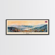 Load image into Gallery viewer, Bergen Norway Wall Art, Panoramic Travel Poster, Panoramic Framed Canvas Print, City Wall Art, Wall Hanging Home Decor, Travel Art
