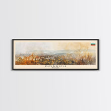 Load image into Gallery viewer, Dobrich Bulgaria Travel Art, City Art, Framed Canvas Print or Metal Wall Art, Europe Travel Poster, Panoramic Wall Art, Extra Wide Wall Art
