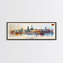 Load image into Gallery viewer, Dresde Germany Travel Art, City Art, Framed Canvas Print or Metal Wall Art, Europe Travel Poster, Panoramic Wall Art, Extra Wide Wall Art
