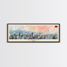 Load image into Gallery viewer, Durres Albania Travel Print Wall Art, Panoramic City Art, Travel Art, Wall Decor, Vacation Gift, Framed Canvas Print Or Metal Art

