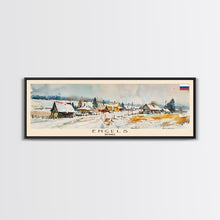 Load image into Gallery viewer, Engels Russia Panoramic Travel Poster, Framed Canvas Print or Metal Wall Art, Travel Art, Home Decor, Panoramic Painting, Midcentury Art
