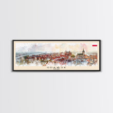 Load image into Gallery viewer, Gdansk Poland Travel Print Wall Art, Panoramic City Art, Travel Art, Wall Decor, Vacation Gift, Framed Canvas Print Or Metal Art
