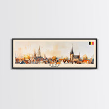 Load image into Gallery viewer, Genk Belgium Travel Print Wall Art, Panoramic City Art, Travel Art, Wall Decor, Vacation Gift, Framed Canvas Print Or Metal Art
