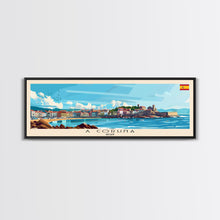 Carregar imagem no visualizador da galeria, A Coruńa Spain Travel Art, City Art, Framed Canvas Print or Metal Wall Art, Europe Travel Poster, Panoramic Wall Art, Extra Wide Wall Art
