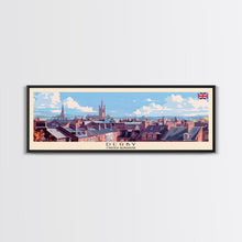 Load image into Gallery viewer, Derby United Kingdom Travel Print Wall Art, Panoramic City Art, Travel Art, Wall Decor, Vacation Gift, Framed Canvas Print Or Metal Art
