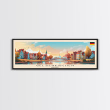 Carregar imagem no visualizador da galeria, Gelsenkirchen Germany Panoramic Travel Poster, Framed Canvas Print or Metal Wall Art, Travel Art, Home Decor, Panoramic Painting, Midcentury Art
