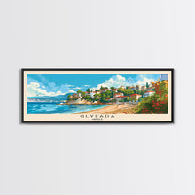 Carregar imagem no visualizador da galeria, Glyfada Greece Wall Art, Panoramic Travel Poster, Panoramic Framed Canvas Print, City Wall Art, Wall Hanging Home Decor, Travel Art
