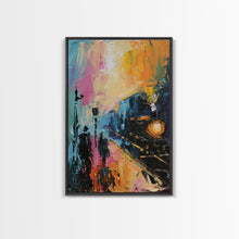 Load image into Gallery viewer, Haunted Carnival Ride at Night Framed Canvas Print, Halloween Wall Art, Spooky Home Decor, Ghostly, Haunted Amusement Park, Halloween Art
