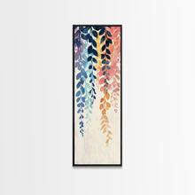 Cargar imagen en el visor de la galería, Colorful Leaves Hanging From Branches - Skinny Art Tall Art Framed Canvas Print Japanese Style Art Ukiyo-e Art
