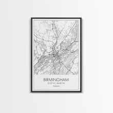 Cargar imagen en el visor de la galería, Birmingham Street Map, Alabama Map, City Map Art, Modern Art, Wall Art, Canvas Print, Canvas Wall Art, Minimalist Art, Housewarming Gift
