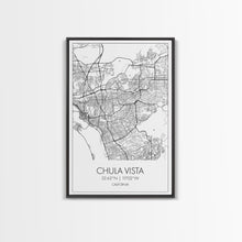 Cargar imagen en el visor de la galería, Chula Vista Street Map, California Map, City Map Art, Modern Art, Wall Art, Canvas Print, Canvas Wall Art, Living Room Wall Art, Travel Art
