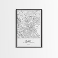Load image into Gallery viewer, Dublin Street Map, Ireland Map, Europe City Map Art, Minimalist Art, Wall Art, Canvas Print, Pilot Gifts, Travel Wall Art, Above Bed Décor
