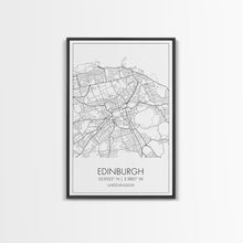 Load image into Gallery viewer, Edinburgh Street Map, United Kingdom Map, Europe City Map Art, Minimalist Art, Wall Art, Canvas Print, Travel Décor, Living Room Wall Art,
