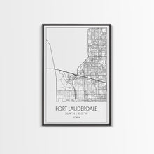 Carregar imagem no visualizador da galeria, Fort Lauderdale Street Map, California Map, City Map Art, Minimalist Art, Wall Art, Canvas Print, Travel Art, Game Room Décor, Travel Gifts
