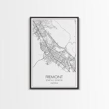 Load image into Gallery viewer, Fremont Street Map, California Map, City Map Art, Minimalist Art, Wall Art, Canvas Print, Travel Lover Gift, Bar Wall Décor, Travel Prints
