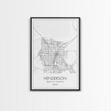 Load image into Gallery viewer, Henderson Street Map, Nevada Map, City Map Art, Minimalist Wall Art, Wall Art, Canvas Print, Gifts For Her, Travel Art, Man Cave Art,
