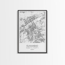 Load image into Gallery viewer, Islamabad Street Map, Pakistan Map, City Map Art, Minimalist Art, Wall Art, Canvas Print, Travel Lover Gift, Living Room Art, Travel Prints
