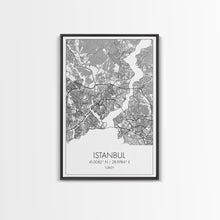 Cargar imagen en el visor de la galería, Istanbul Street Map, Turkey Map, City Map Art, Minimalist Art, Wall Art, Canvas Print, Travel Wall Art, Master Bedroom Décor, Gift For Her
