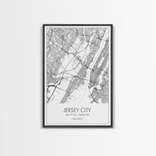 Load image into Gallery viewer, Jersey City Street Map, New Jersey Map, City Map Art, Modern Wall Art, Wall Art, Canvas Print, Bedroom Print, Travel Wall Décor, Travel Gift

