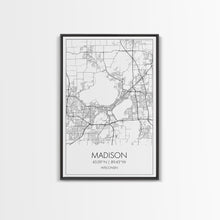 Load image into Gallery viewer, Madison Street Map, Wisconsin Map, City Map Art, Modern Art, Wall Art, Canvas Print, Bedroom Wall Art, Travel Wall Print, Gift For Men
