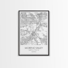 Load image into Gallery viewer, Moreno Valley Street Map, California Map, City Map Art, Modern Art, Wall Art, Canvas Print, Wall Art For Bedroom, Couple Gift, Travel Print
