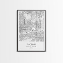 Load image into Gallery viewer, Phoenix Street Map, Arizona Map, City Map Art, Minimalist Art, Wall Art, Canvas Print, Master Bedroom Décor, Gifts For Her, Travel Wall Art
