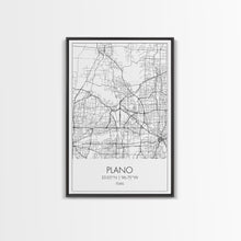 Load image into Gallery viewer, Plano Street Map, Texas Map, City Map Art, Minimalist Art, Wall Art, Canvas Print, Wall Art Prints, Travelling Gift, Living Room Décor
