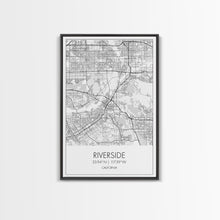 Load image into Gallery viewer, Riverside Street Map, California Map, City Map Art, Minimalist Art, Wall Art, Canvas Print, Office Wall Décor, Gifts For Dad, Travel Print
