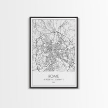 Load image into Gallery viewer, Rome Street Map, Italy Map, Europe City Map Art, Minimalist Art, Wall Art, Canvas Print, Girl Room Décor, Housewarming Gift, Travel Wall Art
