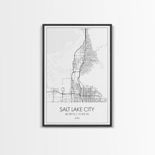 Load image into Gallery viewer, Salt Lake City Street Map, Utah Map, City Map Art, Minimalist Art, Wall Art, Canvas Print, Home Décor Wall Art, Friendship Gift, Travel Art
