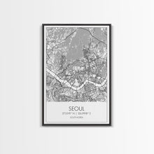 Load image into Gallery viewer, Seoul Street Map, South Korea Map, Asia City Map Print, Minimalist Art, Wall Art, Canvas Print, Travel Gift For Women, Travel Wall Décor
