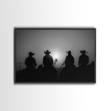 Load image into Gallery viewer, Cowboy Prints Framed Wall Art, Western Decor, Black and White Photography, Western Decor, Wild West Art, Cowboy Art, Wild West Art Print
