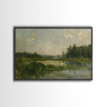 Carregar imagem no visualizador da galeria, By The Water - Framed Canvas Print, English Landscape, Painting Print On Canvas Or Metal, Living Room Decor
