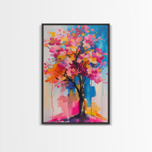 Load image into Gallery viewer, Blossom Tree in Bloom Framed Canvas Print - Nature Wall Art, Living Room Decor, Modern Artwork, Unique Floral Art for Bedroom and Office
