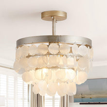 Cargar imagen en el visor de la galería, 2-Light Shell LED Semi Flush Mount Ceiling Light
