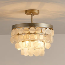 Cargar imagen en el visor de la galería, 2-Light Shell LED Semi Flush Mount Ceiling Light
