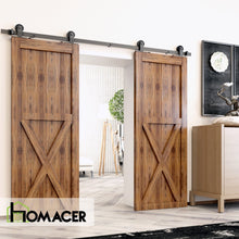 Load image into Gallery viewer, Non-Bypass Sliding Barn Door Hardware Kit - T-Shape Design Roller
