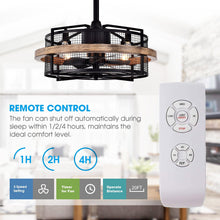 Cargar imagen en el visor de la galería, 20&quot; Industrial Downrod Mount Fandelier Ceiling Fan with Lighting and Remote Control
