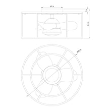 Cargar imagen en el visor de la galería, 20&quot; Kanpur Industrial Flush Mount Reversible Ceiling Fan with LED Lighting and Remote Control
