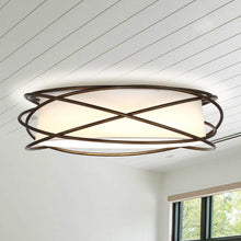 Cargar imagen en el visor de la galería, 20&quot; Modern Brown LED Flush Mount Ceiling Light
